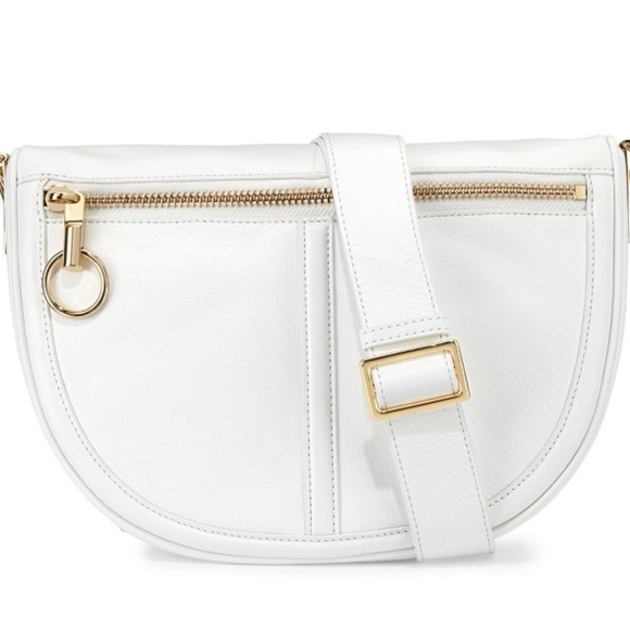 Elizabeth and James Handbags - Elizabeth & James Scott Small Half Moon White NWT